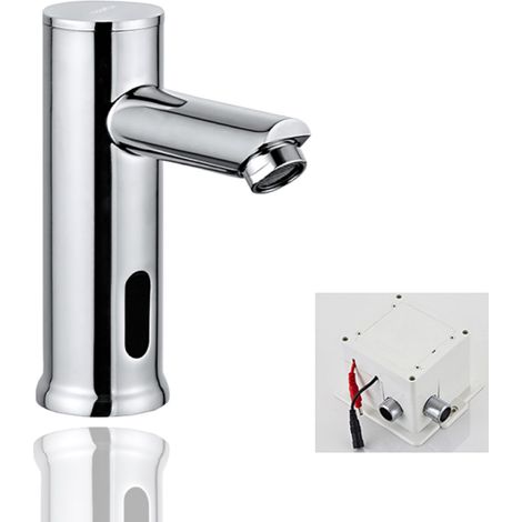 Lavabo robinet cuisine électrique salle de bain avec capteur automatique alimenté par piles en laiton lavabo, robinet d'eau froide