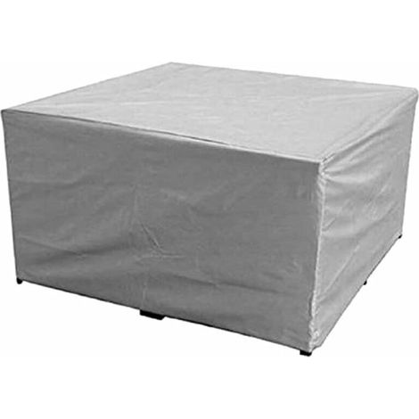 Heavy Duty Outdoor Garden Furniture Set Square Tablecloth and Chairs 230  165  80cm Silver (1/5)