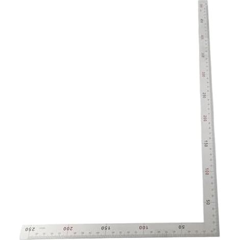 Équerre de Charpentier Acier Inoxydable 500x250mm Règle à Angle Droit à 90 Degrés équerre de Cadrage en Acier Outil de Mesure Professionnel Facile à Lire Angle de Règle de 02 (1/5)