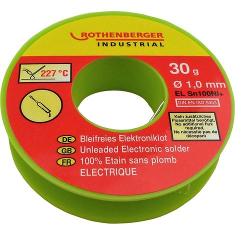 Rothenberger Industrial Bleifreies Elektroniklot 30g Lötzinn, bleifrei