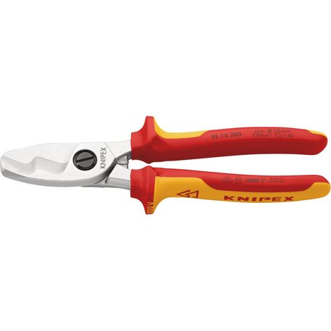 Draper 34059 KNIPEX 95 16 200 SB VDE Insulated Cable Shears with Twin Cutting Edge, 200mm (1/3)