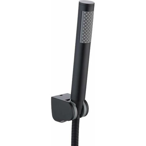 royaluxe - Pommeau de douche avec flexible extra long et support noir mat (1/5)
