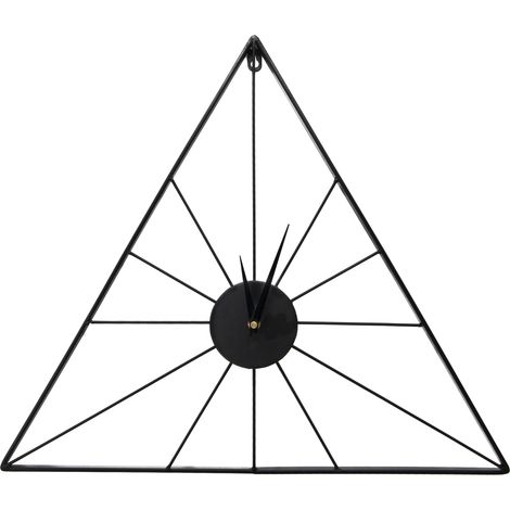 Luxus Wanduhr Schwarz Dreieck 58x50cm