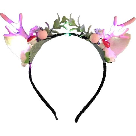 Serre-tête LED en forme de bois de cerf sur le thème de Noël Accessoires de fête Décoration de vacances Festival Célébration Couvre-chef (1/5)