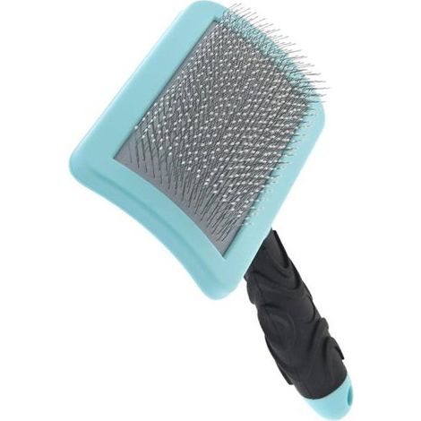Small: Spazzola cardatore con punte ricoperte e manico ergonomico per cani e gatti