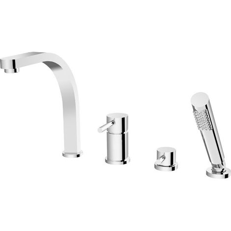 Mitigeur de bain 4 trous à encastrer DECCO chrome (1/2)