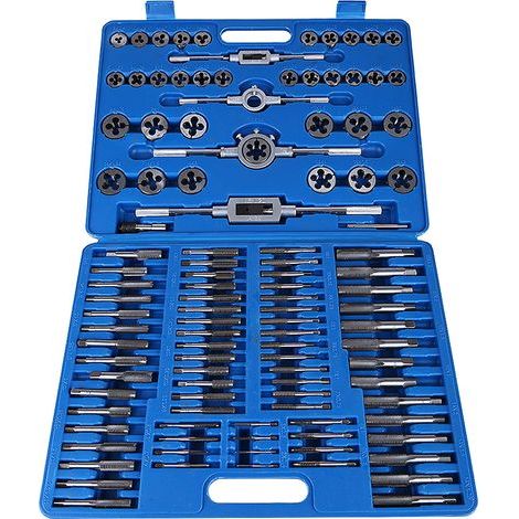 110-piece tap and die set M2-M18 with wrench handle, heavy-duty hand tool (1/5)