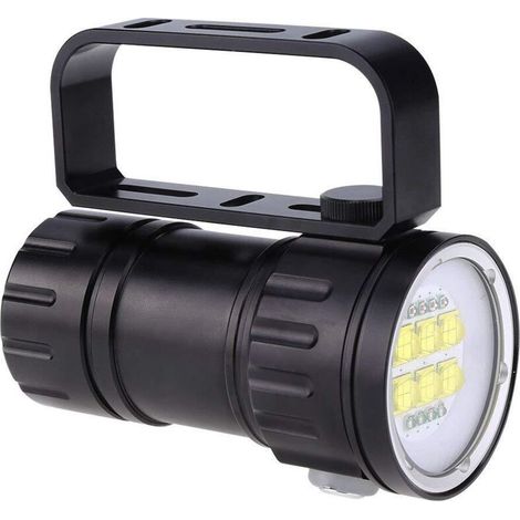 Lampe de Poche LED Plée Photographie Remplir Lampe sous-Marine 80m Tir Lampe Torche avec Support Support Rouge Bleu Lumière 28800 Lumens (1/5)