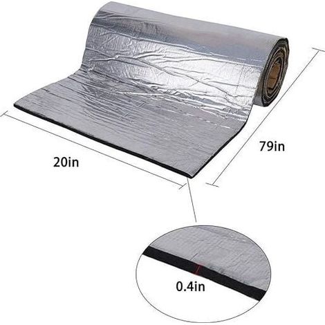 Tapis d’Isolation Acoustique pour Voitures, 10MM Mousse insonorisante insonorisation phonique, étanche Isolation Acoustique de Bruit et insonorisation 50x200cm-- (1/5)