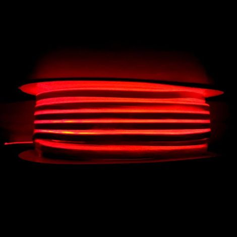 Silamp – Néon flexible LED rouge 24V 50M IP65 – 80 lumens/mètre – Éclairage uniforme pour intérieur et extérieur – Découpable tous les 5cm - 120LED