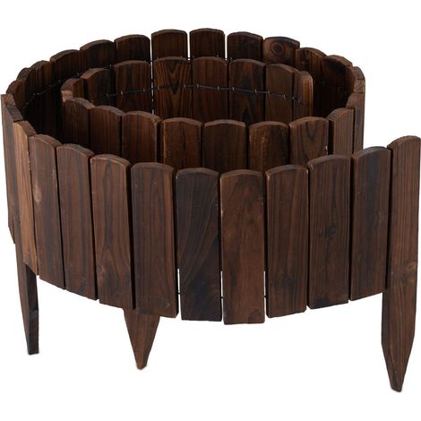 Bordura da giardino in legno, flessibile e resistente alle intemperie.