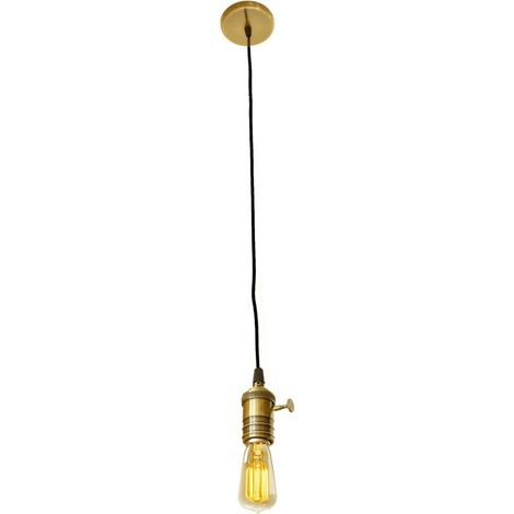 Jandei - Lampara colgante casquillo retro E27 bronce Vintage - Retro