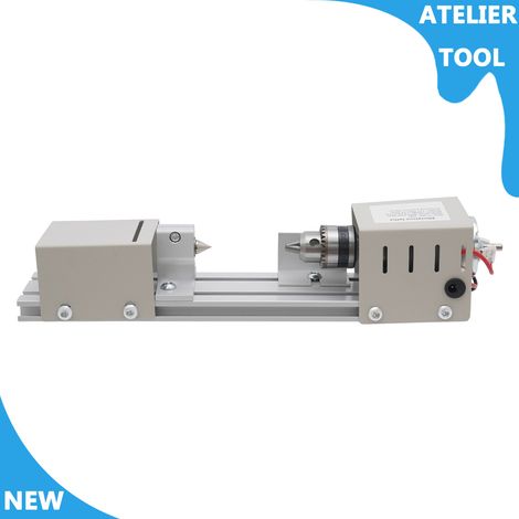 ATELIER 96W Mini machine de tour à vitesse variable Mini machine de tour 4000-9000rpm pour le bois de travail du bois de table bricolage (1/5)
