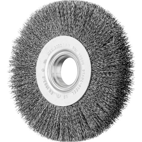 PFERD TOOLS Rundbürste breit ungezopft RBU Ø125x20xvariable Bohrung Stahl-Draht-Ø0,30 Schleifbock (1/5)