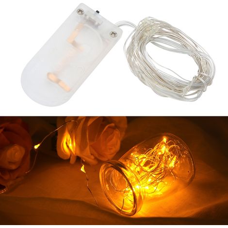 Guirlande lumineuse LED 4m fil cuivre multicolore pour déco mariage anniversaire intérieur extérieur jardin terrasse, sans soudure, flexible (1/5)