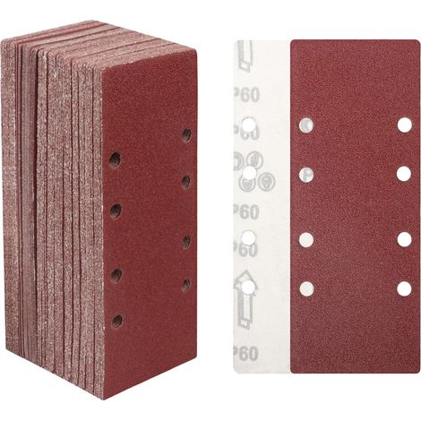 Lot 30 Feuilles Abrasives 93 x 230 mm Ponçage Papier Grain 60,pour Ponceuse Orbitales Idéale pour Poncer/Polir/Bois et peinture (1/5)