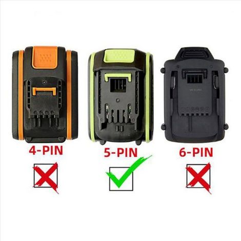 2X Adaptateur Lumière LED Lampe la Lampe de Poche Torche USB Chargeur de Téléphone Portable pour Vert Large Prise 5 Broches 18V 20V (1/5)
