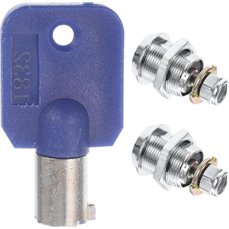 Serrure à came tubulaire TEHAUX 17 mm pour portes de placard avec clé (1/5)