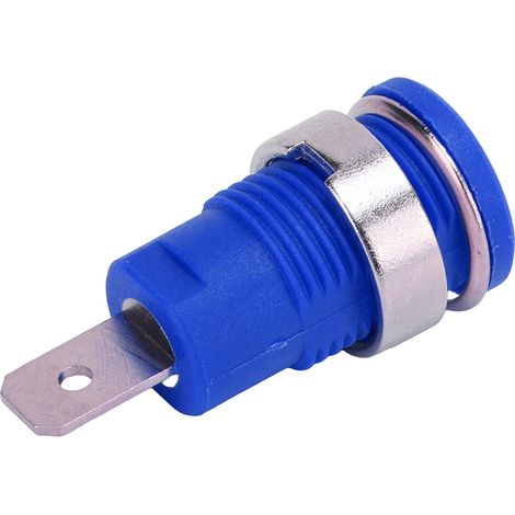 50Pcs Douille Banane 4mm Haute Intensité Décharge Longue Durée Bonne Conductivité Accessoires Test Électrique Bleu (1/5)