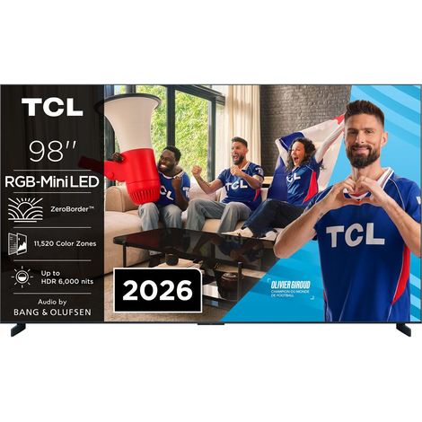 TCL RM9L 98RM9L TV 2,49 m (98") 4K Ultra HD Smart TV Wifi Noir 6000 cd/m²