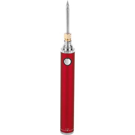 Kit fer à souder mini USB 5V, stylo à souder rechargeable antioxydation, portable, couleur rouge, set complet (1/5)