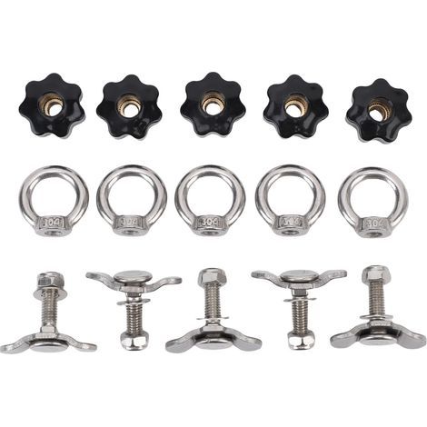 Kit de raccord d'écrou fileté à Double cosse en L M8 X 35mm en acier inoxydable pour camion, lit, remorque, contrôle du fret, pick-up, RV, ATV. (1/5)