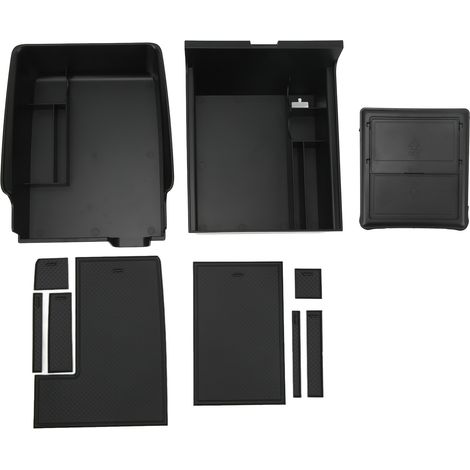 Compartiment de rangement pour console centrale ABS, boîte d'accoudoir organiseur tiroir récipient de remplacement pour Tesla Model 3 Y avec patins en silicone (1/5)