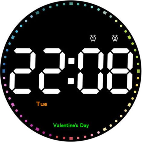 Horloge murale numérique 10 pouces - Grande horloge murale LED - Horloge murale moderne avec minuterie - Température diurne et 2 alarmes (1/4)
