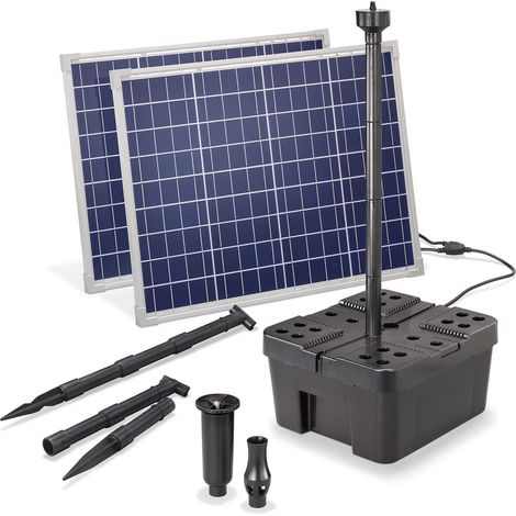 Solar Teichfilter Set Professional 100W 3400 l/h Gartenteich Teichpumpe 100911 (1/5)