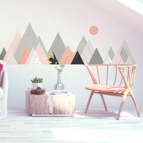 Stickers muraux - Décoration chambre salon - Autocollant Sticker mural géant montagnes scandinaves ALPINA - 40x60cm (1/5)