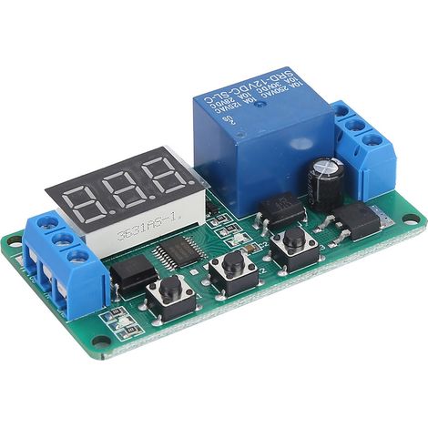 Relais de commande de minuterie monocanal à cycle de déclenchement réglable (12 V CC) (1/5)
