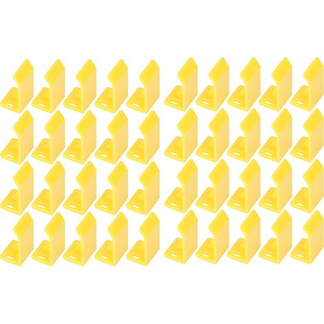 Lot de 40 cales d'angle en L en ABS pour rack de test, bloc de repérage, butée, facile à poser (1/5)