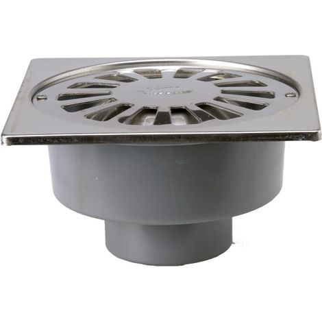 C-201-M Sumidero Mixto Salida Vertical PVC 250 x 250 x 110 Ø Acero Inox CREARPLAST