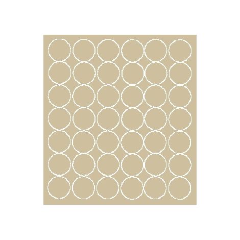 Kreisaufkleber, 3 cm Durchmesser, 42 Stück, beige glänzend