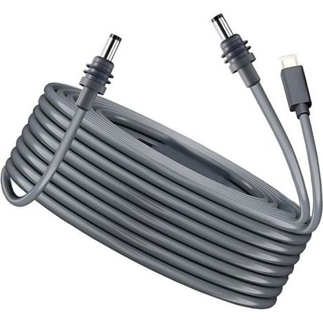 Câble de Type C et prise DC de 10 pieds, 18awg, vers cordon polyvalent étanche pour mini antenne parabolique, alimentation élec (1/5)