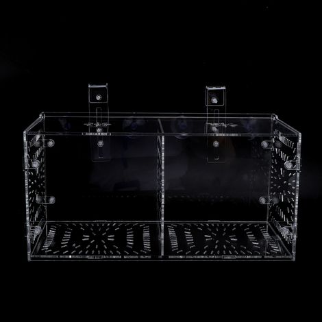 Boîtier d'Isolation Aquarium Transparent pour Poissons Malades et Incubation avec Parois Amovibles 30x15x15 cm (1/5)