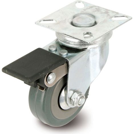 WHEELTECH Laufrolle, Ø 50 mm, Kugelkranz, Feststeller