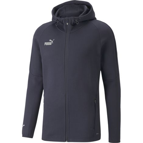 Felpa con cappuccio da uomo Puma TEAMFINAL CASUALS blu navy 65738306 r S