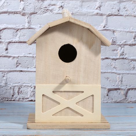 Mini-Vogelhaus aus Holz für den Außenbereich, Nistkäfig, Zubehör für Garten und Terrasse, Dekorationselement (1/5)