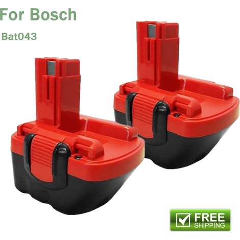 2er-Set 12V 4,8Ah Ni-MH Ersatzbatterie für Bosch 12V Batterie BAT043 BAT045 BAT120 BAT139 2607335542 2607335526 2607335274 2607335709 GSR 12-2 12VE-2 PSR 12 PSR GSB 12VE-2 22612 23612 32612 (1/5)