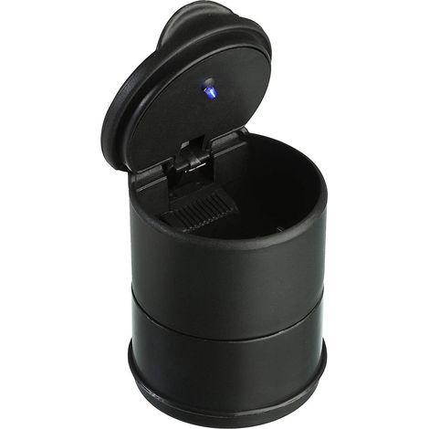 porte-gobelet Plastique Cendrier Avec Couvercle Et Led Lumire - Accessoire Voiture Interieur -camping Car - Led Light - Porte Cigarette (1/5)