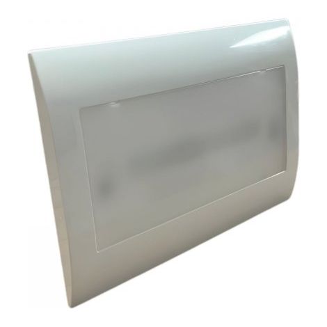 Lampada Emergenza Luce Led Per Scatola 503, 2W 168LM Autonomia 3 Ore, Bianco Freddo 6500K, Placca Bianca, Anti Black Out