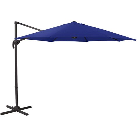 Svita – Parasol droit 3m pivotant en aluminium – Tissu polyester 180g résistant aux UV – Hauteur réglable 2,60m – Idéal pour terrasse et balcon