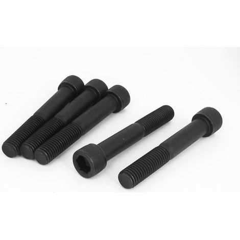 M14 x 90 mm acier allié 12,9 Innensechskantschraube Bolzen Schwarz 5St