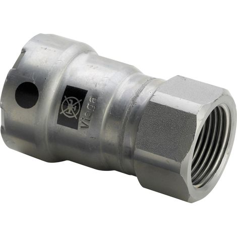 Viega raccordo di transizione Megapress, DN 15, Rp 1/2 acciaio non legato, rivestimento zinco-nichel modello 4212, 695330