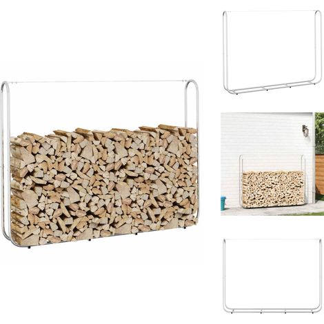 Portant de bois de chauffage 200x25x150 cm acier galvanisé - Support De Bois De Chauffage - Supports De Bois De Chauffage - Stockage De Bûches - Porte-bûches (1/5)