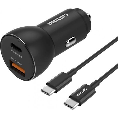 Philips Chargeur Noir H9.5xl4.5xL2.7cm
