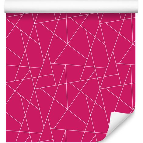 Carta da parati con motivo geometrico viola per soggiorno e camera da letto, 50x1000 cm (1/5)