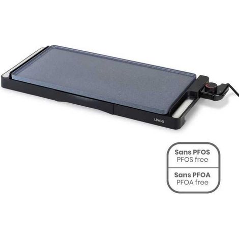 Livoo DOC320 piastra elettrica nera 50x25 cm