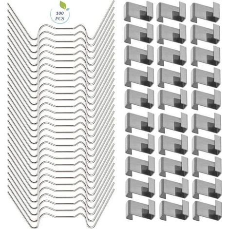 100 Pièces Clips Pour Vitre De Serre En Acier Inoxydable 304 Et 301 Accessoires De Fixation Pour Serres Jardin (1/4)